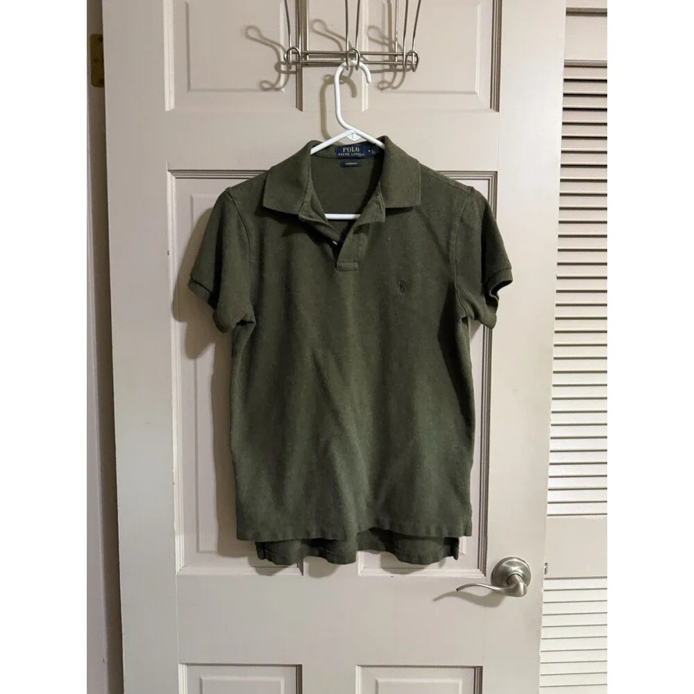Men’s Polo Ralph Lauren Custom Fit Polo Green Size Medium